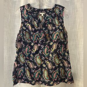 Talbots Multicolor Floral Paisley Sleeveless Top